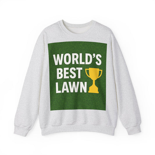 World's Best Lawn Crewneck Sweatshirt, Gardening Gift, Lawn Care Apparel, Unisex Sweatshirt, Father's Day, Gift for Him, Outdoor Enthusiast