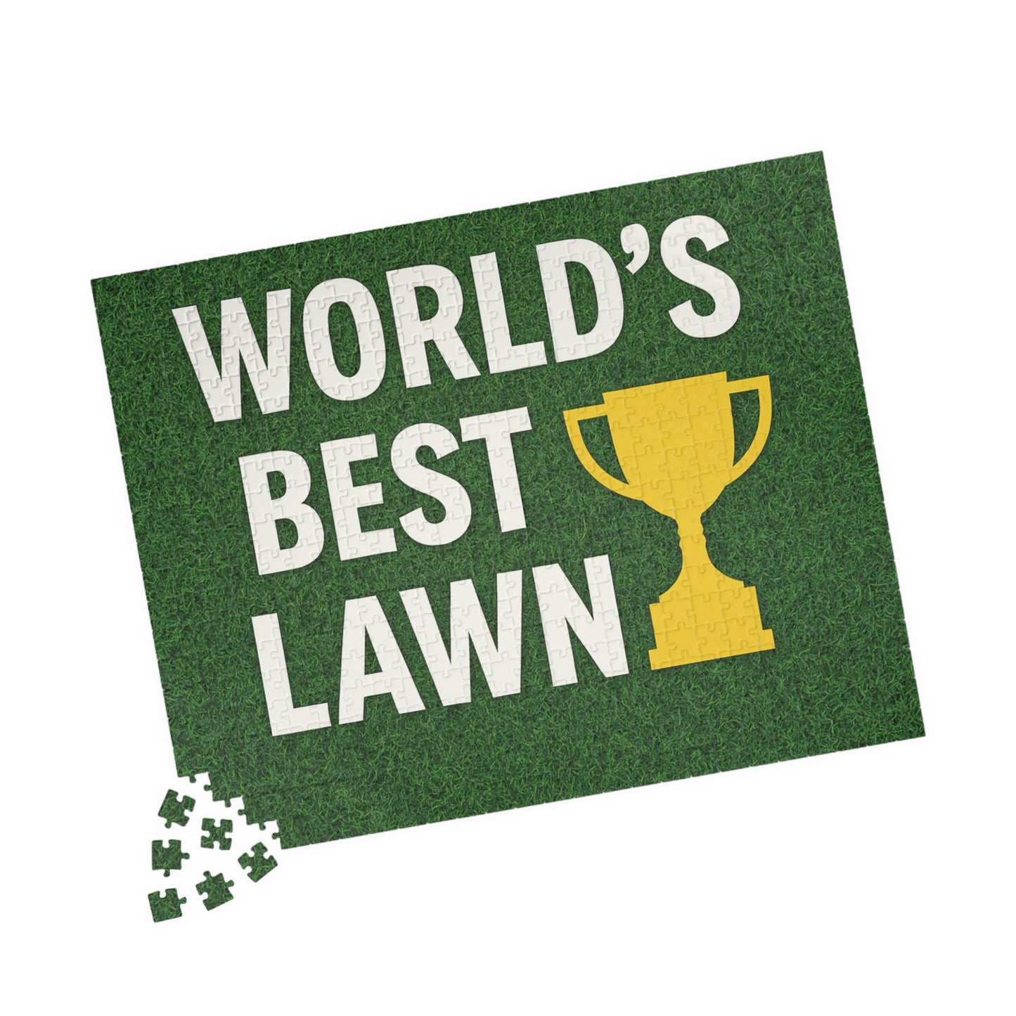 WORLD´S BEST LAWN - Fun Family Activity, Gift for Dads, Home Decor, Unique Puzzle Experience, Perfect for Lawn Lovers