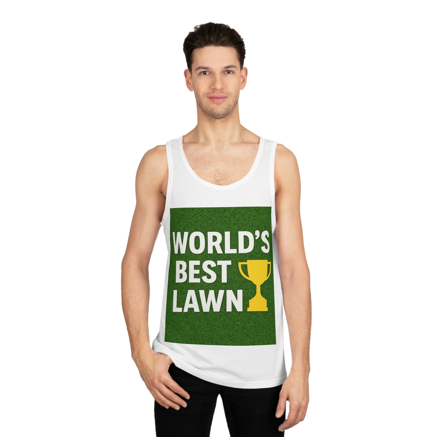 World's Best Lawn Unisex Tank Top - Perfect Gift for Gardeners, Father's Day, Backyard BBQs, Summer Wear, Lawn Care Enthusiasts