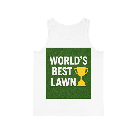 World's Best Lawn Unisex Tank Top - Perfect Gift for Gardeners, Father's Day, Backyard BBQs, Summer Wear, Lawn Care Enthusiasts
